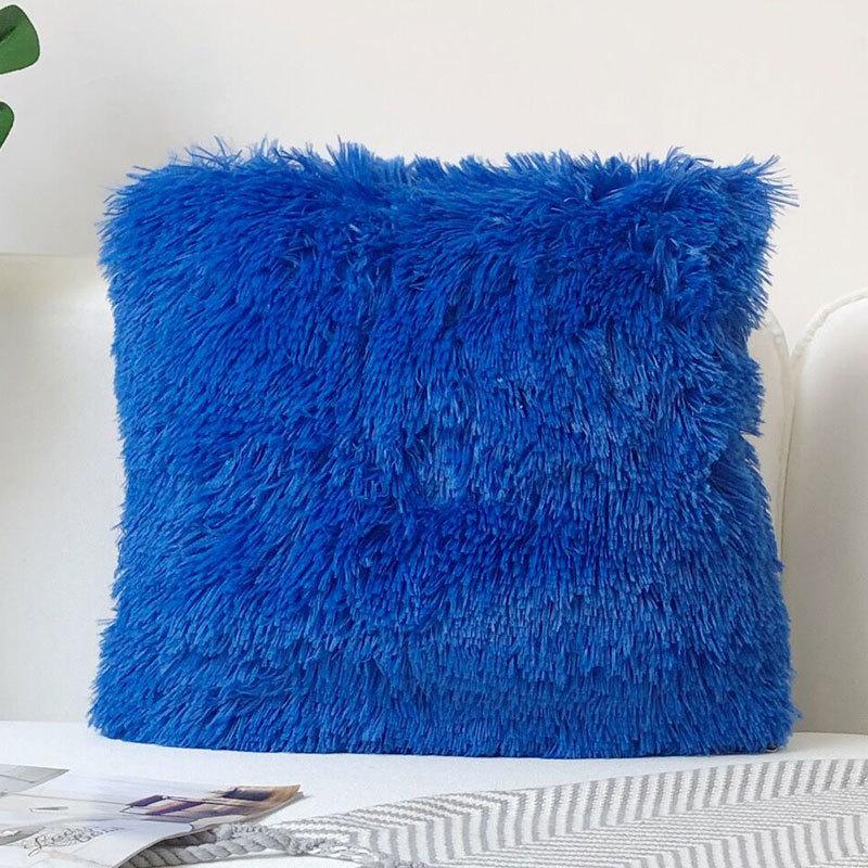 Nordic Plush Pillow Cover Modern Simple Crystal Plush Soft Comfortable Solid Color Cushion Cover Cushion Cover
