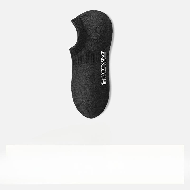Men's Summer Thin Leisure Pure Cotton Deodorant Sweat Absorption Antibacterial Boat Socks