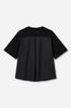 Jaa [Jaah] Cotton Color Block Short Sleeve T-Shirt_Black