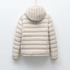 Autumn and winter light and simple solid color women's hooded fashion warm down jacket
