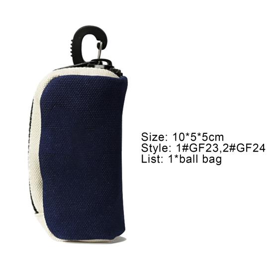Golf Ball Pouch Compact Zipper Golf Accessory Portable Polyester Mini Bag for Sporting
