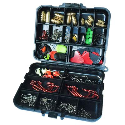 Zmart 128 Stück Angelblei für Spüle Tacklebox Bleie, Haken, Wirbel, Stopper, Gewichte, Zubehör, Gewichte, Verbinder, Pailletten, Köder,
