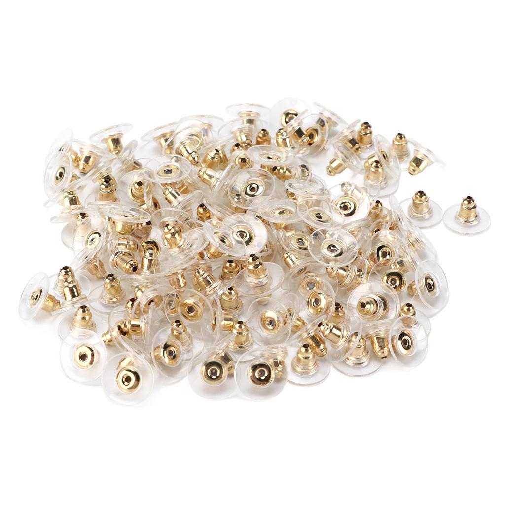 200 stk Ørepyntbakstykker Gjennomsiktig Silikon Ørepyntstoppere DIY Håndlagde Smykketilbehør