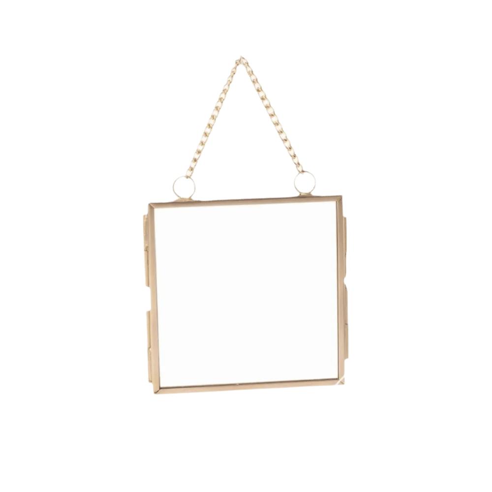 DIY Metal Small Photo Frame Glass with Transparent Glass Flower Plant Specimen Frame Hanging Picture Holder Home Office Decor