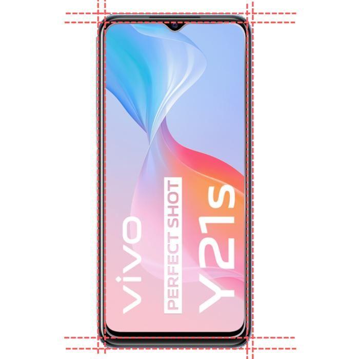 Screen Protector Film - Phonillico® - Vivo Y21S - Pack of 4 - Tempered Glass - Scratch Resistant