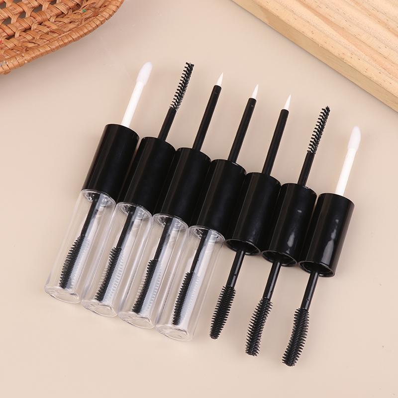 Double-Ended Empty Mascara Tube Eyeliner Lip Gloss Tubes With Wand Applicator Eyelash Cream Container Plastic Lipstick Lip Balm