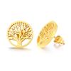 Earrings Korean Tree Of Life Earrings Temperament Stainless Steel Tree Of Life Earrings Gold Women'S Earrings