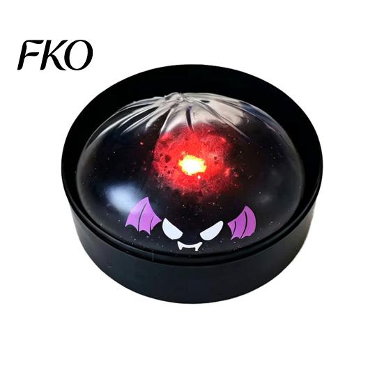 Sensory Fidget Toys Halloween Glitter Dumpling Squeeze Toy, Spooky Ghost Pumpkin with Steamer, Cute Travel Fidgets for Kids Slow Rising Bun