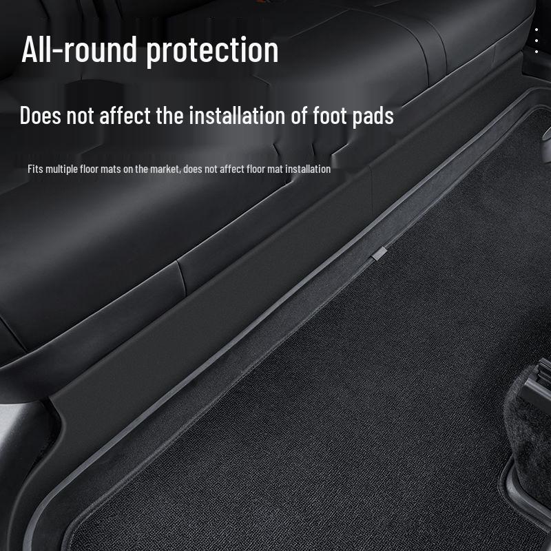 Tesla Model Y Rear Seat Flannel Anti-Kick Protector - Interior Modification Accessory