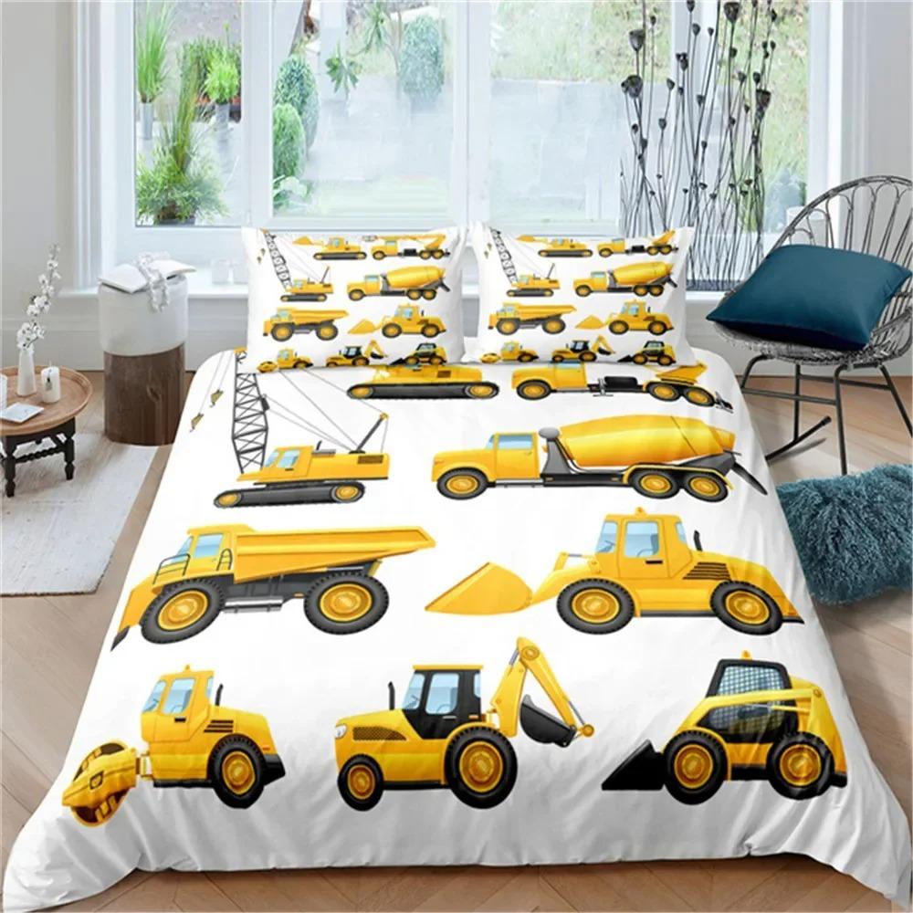 Comfortable Cartoon Pattern Duvet Cover Set With Duvet Cover And Pillowcases King Queen Twin Sizes For All Ages
