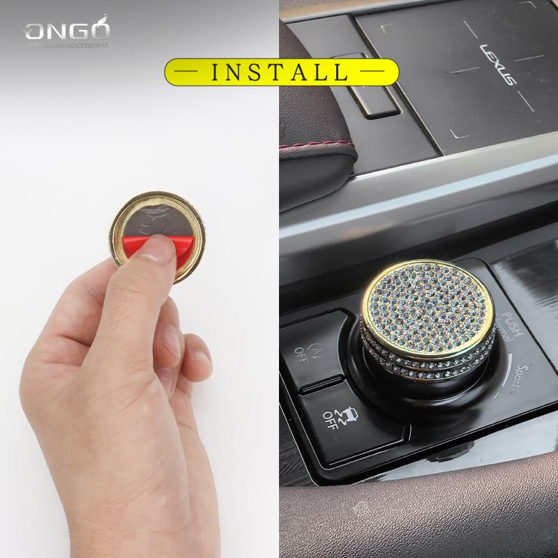 ONGOXD Lexus 10 Series Interior Custom Parts Main Switch Knob Drive Mode Adjustment Knob Metal Crystal Diamond Decoration Custom Parts Interior Parts