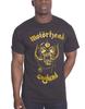 Motorhead T-Shirt England Gold Warpig Band Logo Offiziell Herren Neu Schwarz