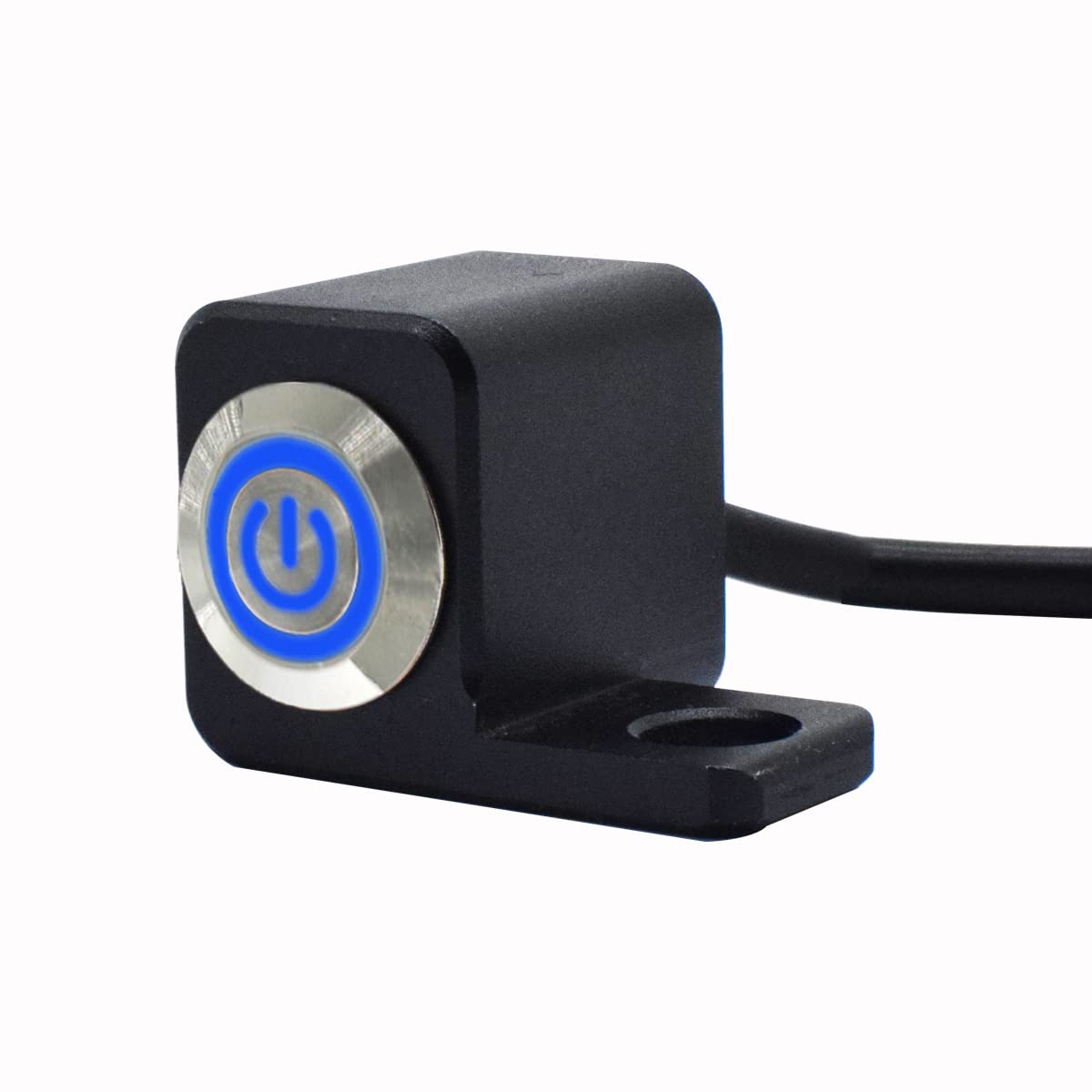 

CNC светодиодный переключатель на руль мотоцикла ATV Bike 12V ON-OFF переключатель противотуманных фар водонепроницаемый защита от перегрузки синий свет