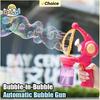 Non-Toxic Automatic Bubble Gun Blowing Electric Soap Bubbles Maker Machine Summer Outdoor Park Party Play Toy Birthday Gift For Kids