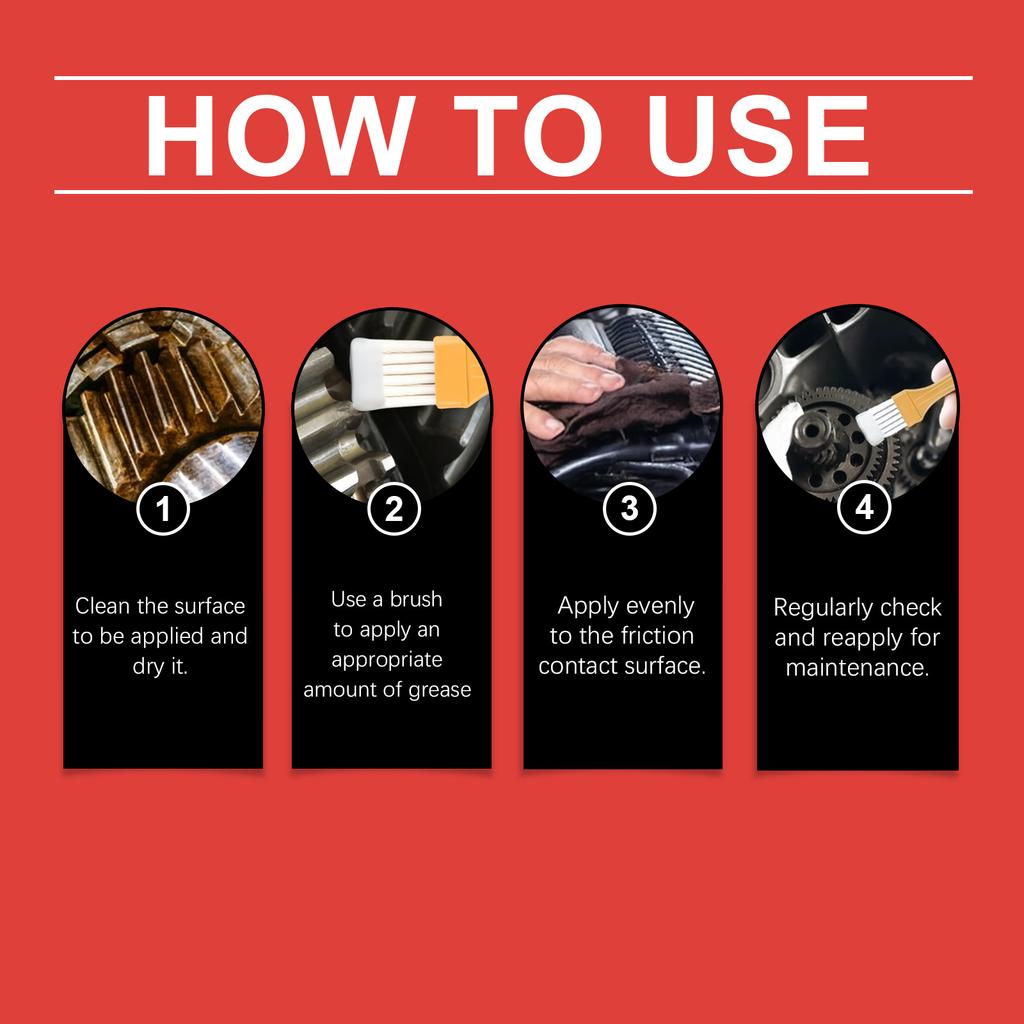 Multi Purpose Grease For Automotive Hinges, Doors, And Sliding ; Noise Reduction, Smooth , Cleaning, And Prevention.