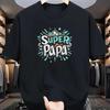 Funny Super Papa Graphic Summer Fashion Tshirt Casual Short Sleeve Tee for Unisex Fathers Day Streetwear Unisex Tops