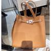 Bolsa Tote Casual Modificada de Couro Bovino de Primeira Camada (S12-52764)