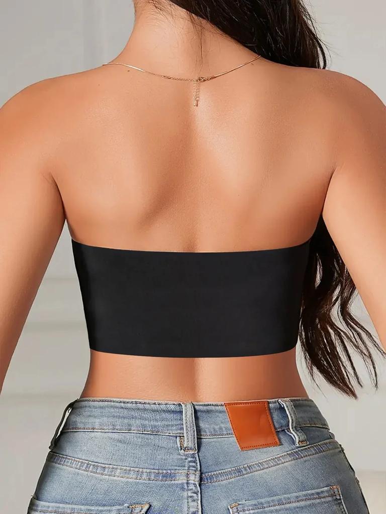 Reggiseno da donna senza spalline senza imbottitura senza cuciture con bottoni frontali intimo comodo e liscio