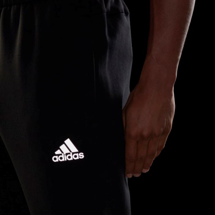 Adidas Solid Color Lace-Up Sports Training Casual Pants Men Bottoms Black GL5694