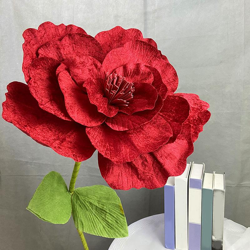 Handmade Photography Props Ornament Artificial Flower DIY Solid Color Party Velvet Material Beautiful Home Decoration