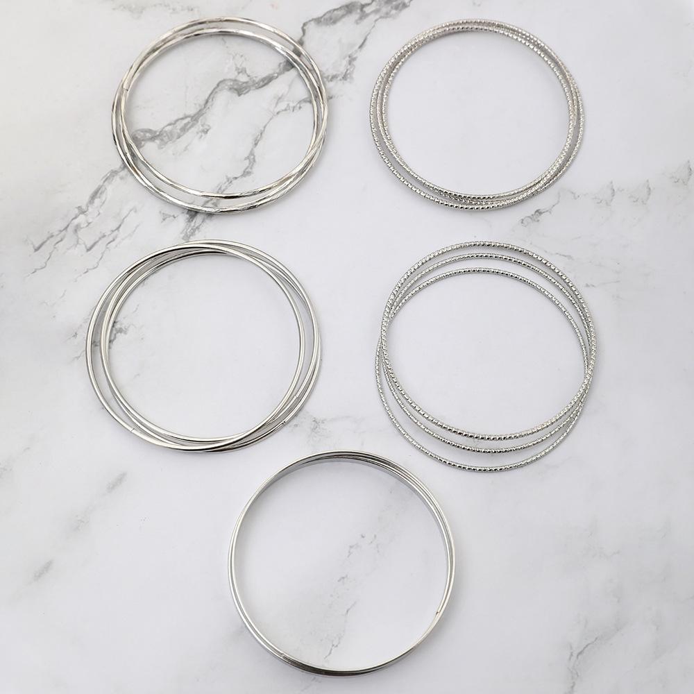 DIEZI Punk Hip Hop Multilayer Gold Silver Color Bangles 2025 New Vintage Fashion Bracelets Bangle Sets For Women Gift Jewelry