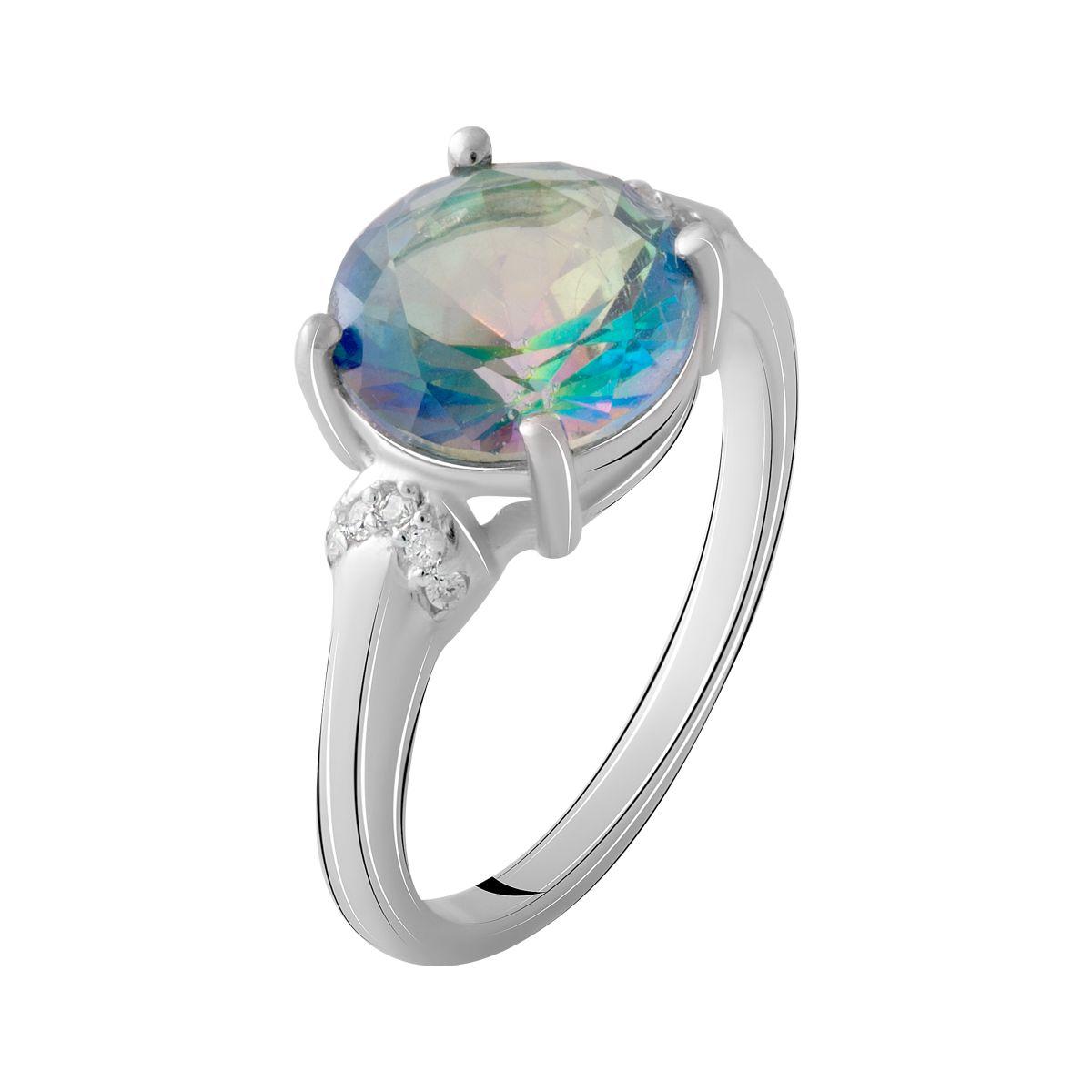 

Срібна каблучка з топазом 2.86ct (2068006) 17.5 різнокольорові кольору