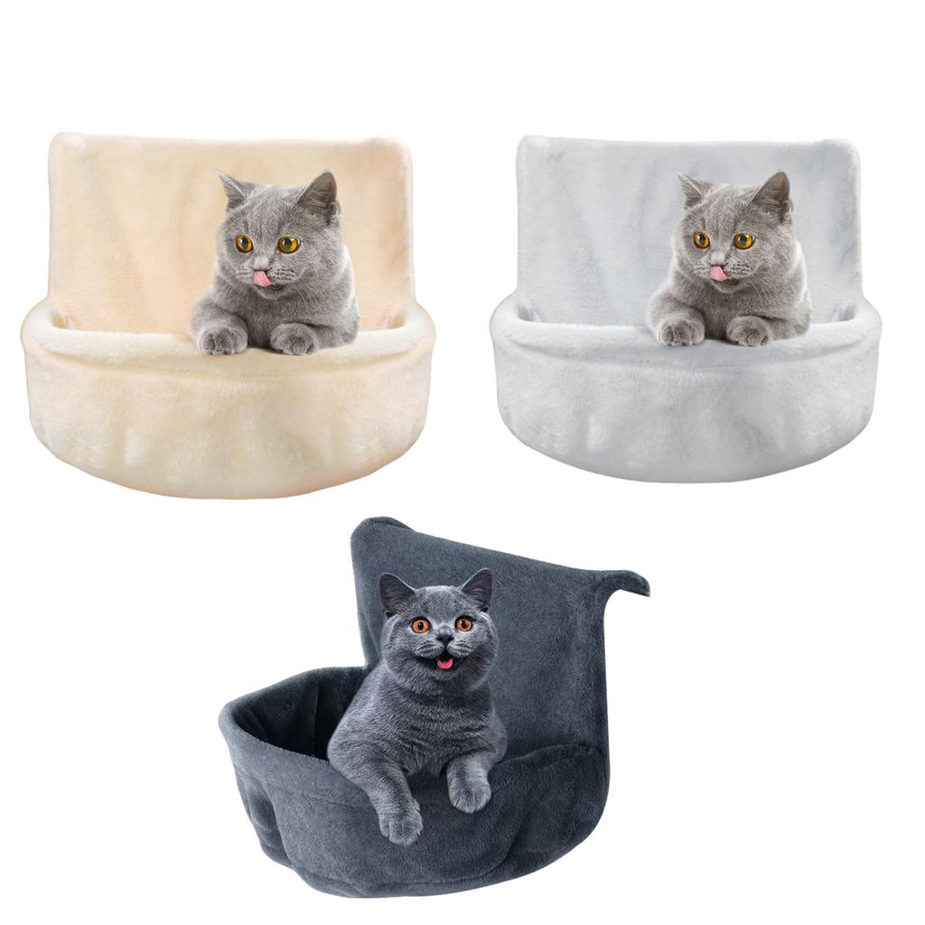 Plush Cat Hammock Bed Large Hanging Hammock Sleep Bed for Cats Warm Pet Bed for Winter Detachable and Machine Washable