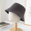 Autumn Winter Bucket Hat Women Double Sided Plaid Fisherman Cap Flat Top Foldable Sunshade Korean Style Casual Vintage