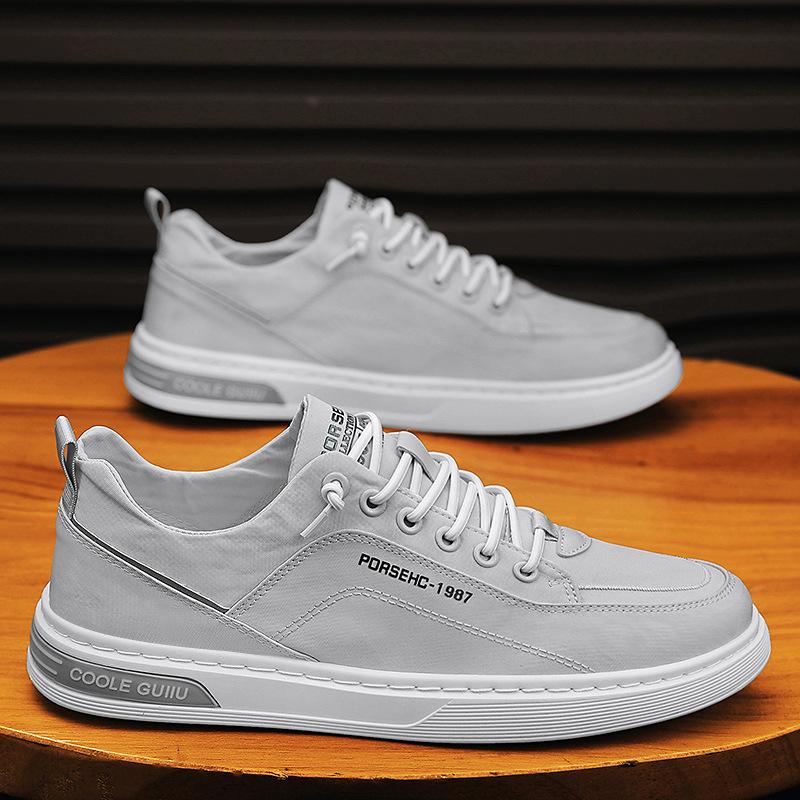 Men's Shoes for Summer Breathable New Thin Style Trendy Sports and Casual Canvas One-foot Flat Shoes Work Trendy Shoes