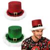 Christmas Party Hat Red Green Santa Clauses Cap Breathable Hats Holiday Costume Accessories For Adults Kids Event