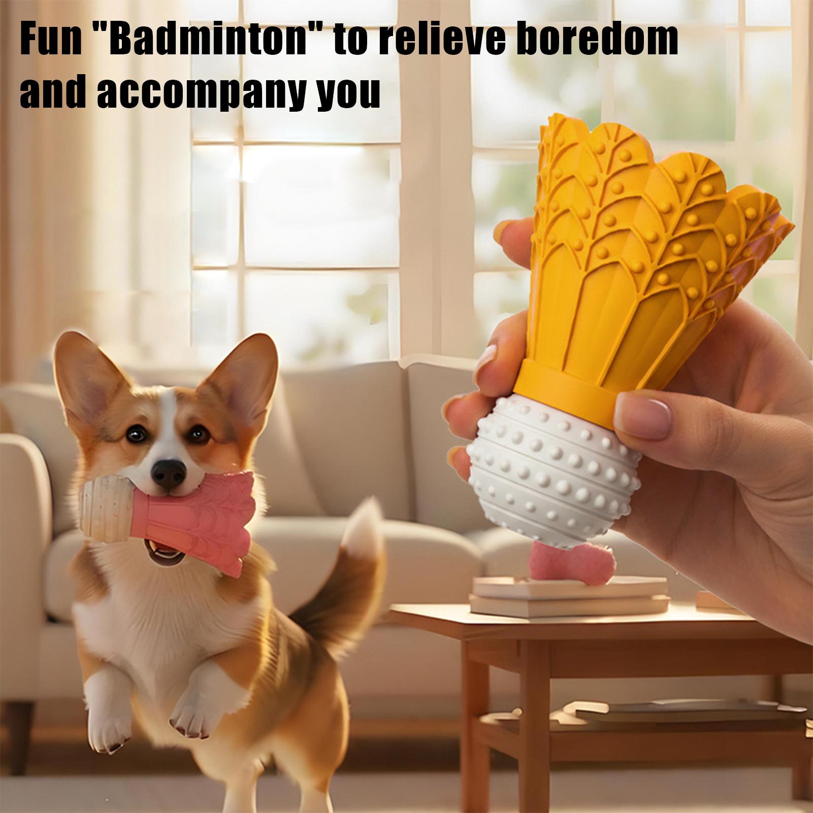 

Dog Food Dispenser Toy Badminton Shape Fun Bouncing Feeder With Bell Puppy Chew Toys For Travel Pool Park Yard Bedroom Garden China Mainland