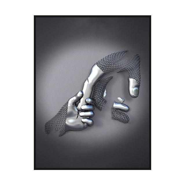 Metal Body Portrait Decoration Mural Romanticism Poster Canvas Painting and Living Room Wall Art Prints for Modern Home Decor No Frame