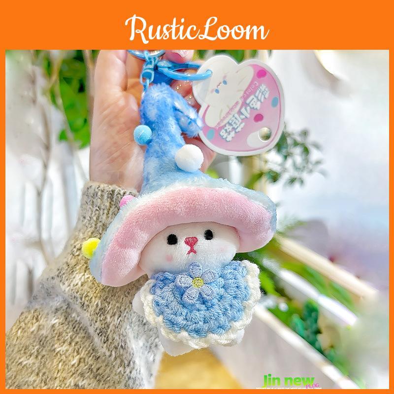 Colorful Delightful Plush Mushroom Keychain Adorable Fairy Bag Accessory For Kids