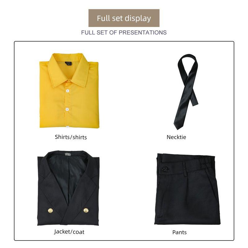 One Piece Cosplay Costume Sanji Yellow and Blue Suit Men's Cosplay Outfit Anime Cosplay Clothing