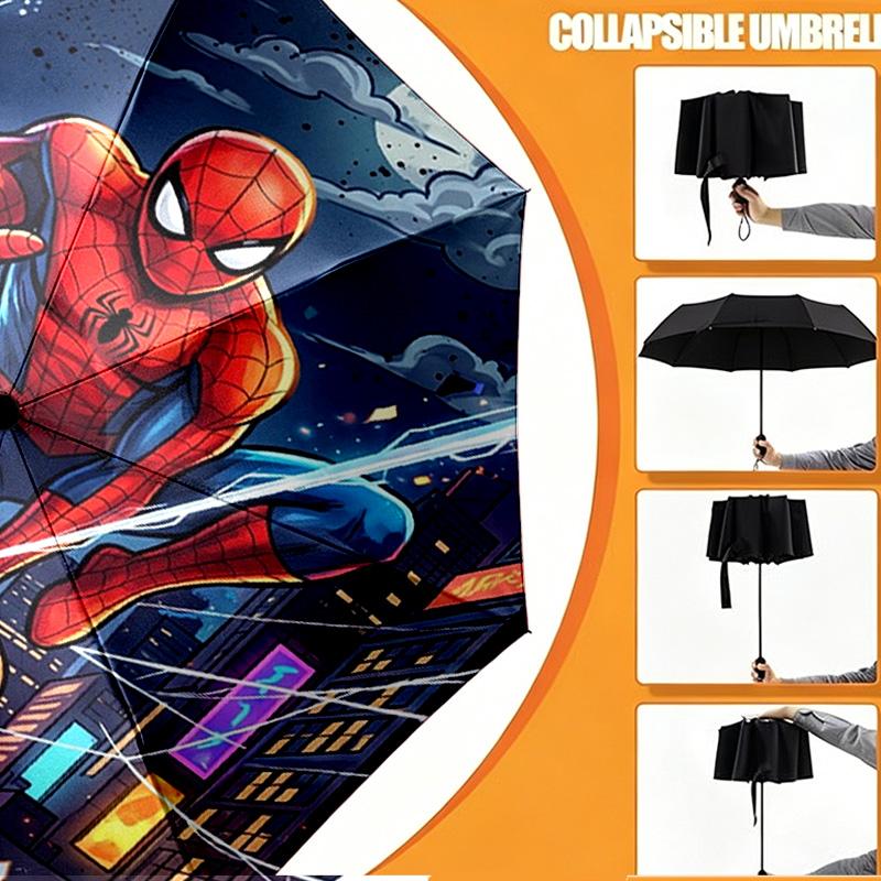 SpiderMan Print Umbrella Automatic Opening/ Closing - Portable Foldable Design - Daily use for Travel/Outdoor - Gift for Birthday