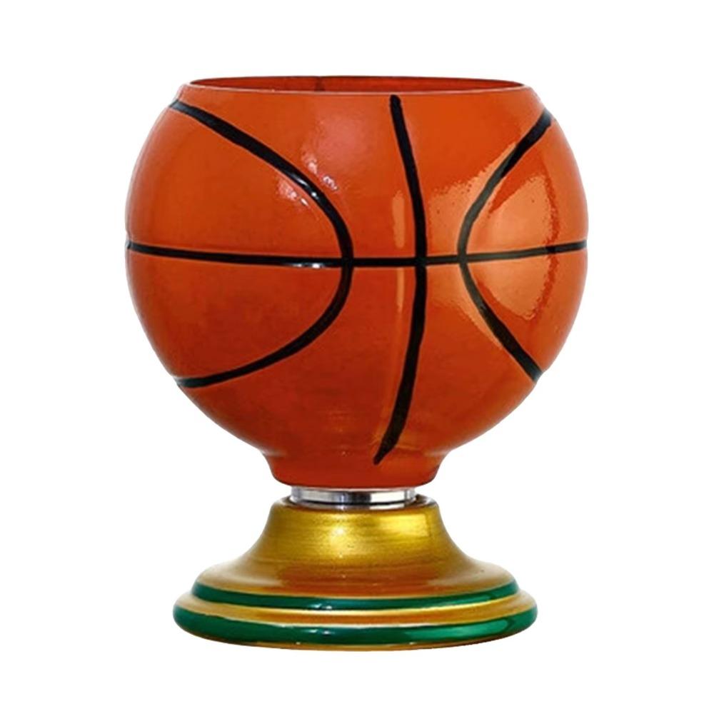Drink Ware Spinning Sports Ball Whiskey Glass Hand Painted Cocktail Glass Mug  Gift for Boys Basketball