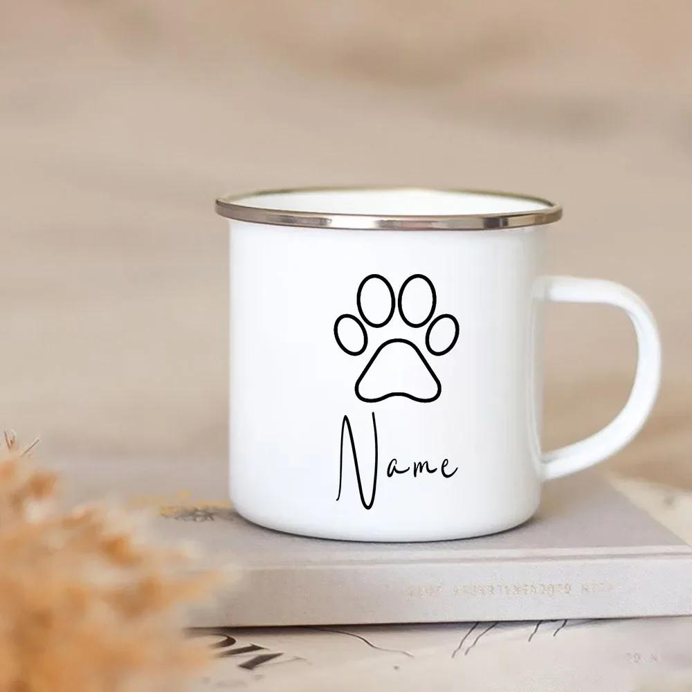 

Personalized Enamel Coffee Mugs Custom Name Breakfast Cup Cute Mug Beer Christmas Coffee Cups Mug for Tea Drinkware Funny Travel