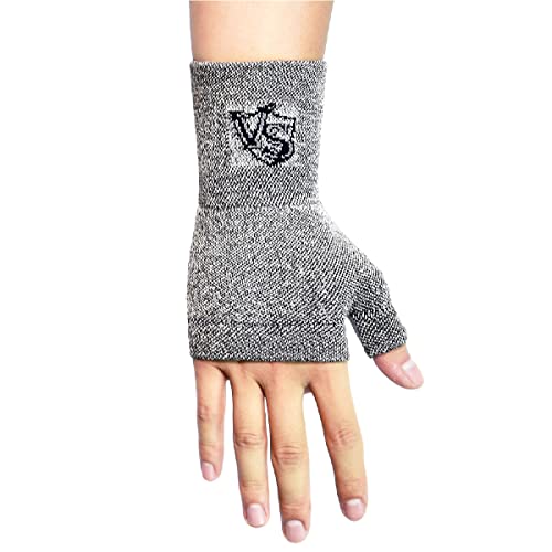 

VITAL SALVEO Compression Wrist & Thumb Support, Germanium & Bamboo Charcoal Fiber, Ambidextrous Wrist & Thumb Sleeve CJ-5105 (1 Piece for One Arm), Li