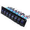 Universal Marine Boat 2/3/4/5/6/ 8 Group Rocker Switch Panel 5-pin Switches for 12V/24V Cars Trailers Red Green Indicator Light