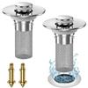 Universal Anti-Clog Push-Type Wash Basin Drain Filter and Deodorizing Stopper