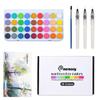 Huiyi Children's Watercolor Paint Set - 24/36 Colors Solid Powder Cakes