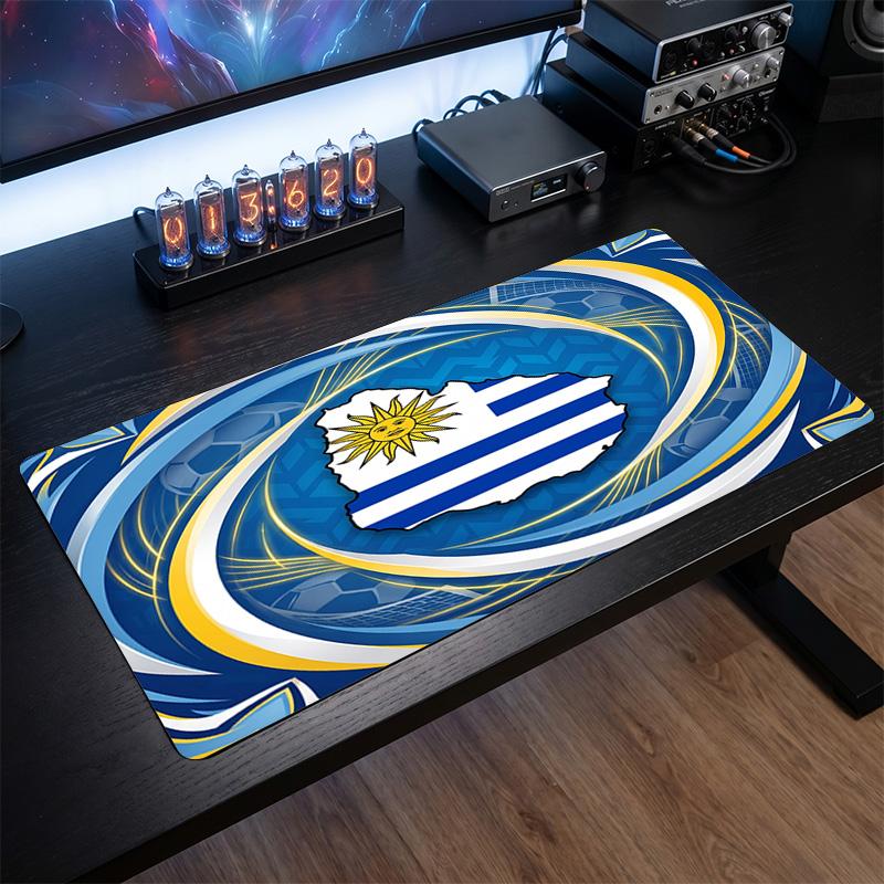 Uruguay Football Crest Mouse Pad, Extended Non Slip Rubber Desk Mat for Gaming Office Laptop Fan Gift