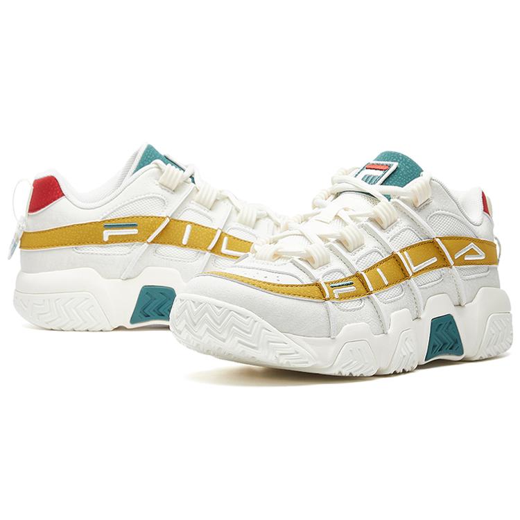 New FILA Barricade Vntg Gs White/Yellow/Green Women's F12W031218FSH