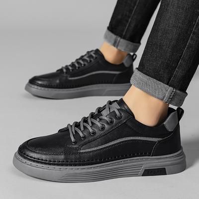 FashionLeather Casual Shoes Men Luxury White Sneakers Outdoor Fashion Fashion Designer All-Match Retro Low Top Walking Men's Shoes