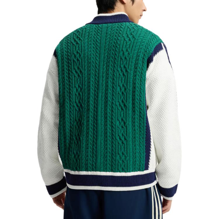 Adidas Cardigan Originals Confortável Macio Amigável à Pele Suéter de Tricô Solto Tops Unissex KS5962
