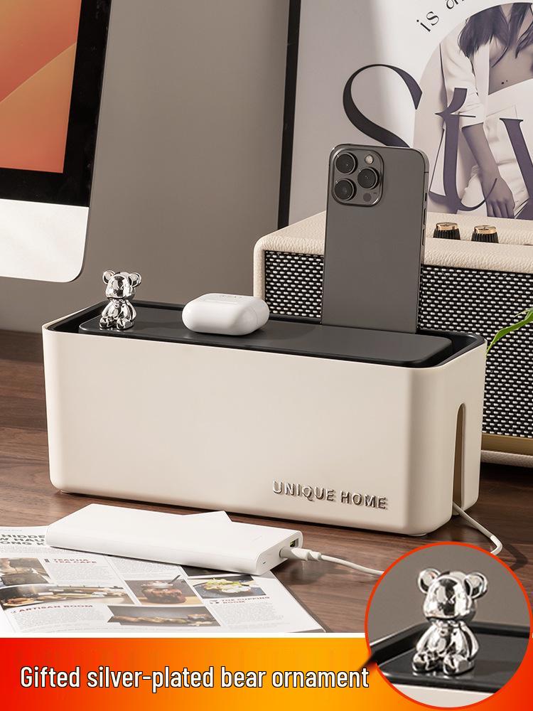 Desktop Cable Organizer and Power Strip Cover