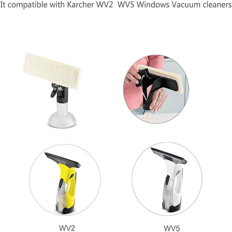 Mop Cloth For Karcher WV2 WV5 Window Vacuum Cleaner Washable Spare Parts Glass Clean Up Mop Rags Household Wipe Window Cleaner