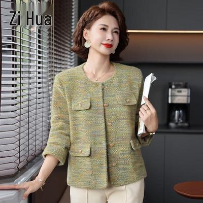 Elegant Slimming Round Neck Top for Middle-Aged Women