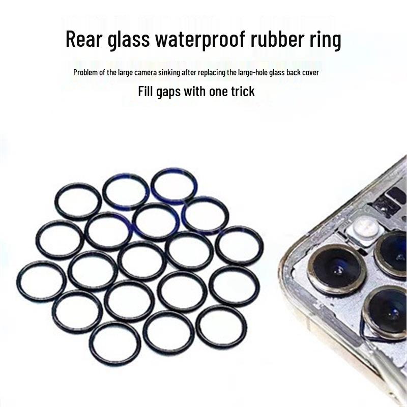Apple Rear Camera Waterproof Adhesive Silicone Ring - Replacement for Large Hole Rear Case Glass