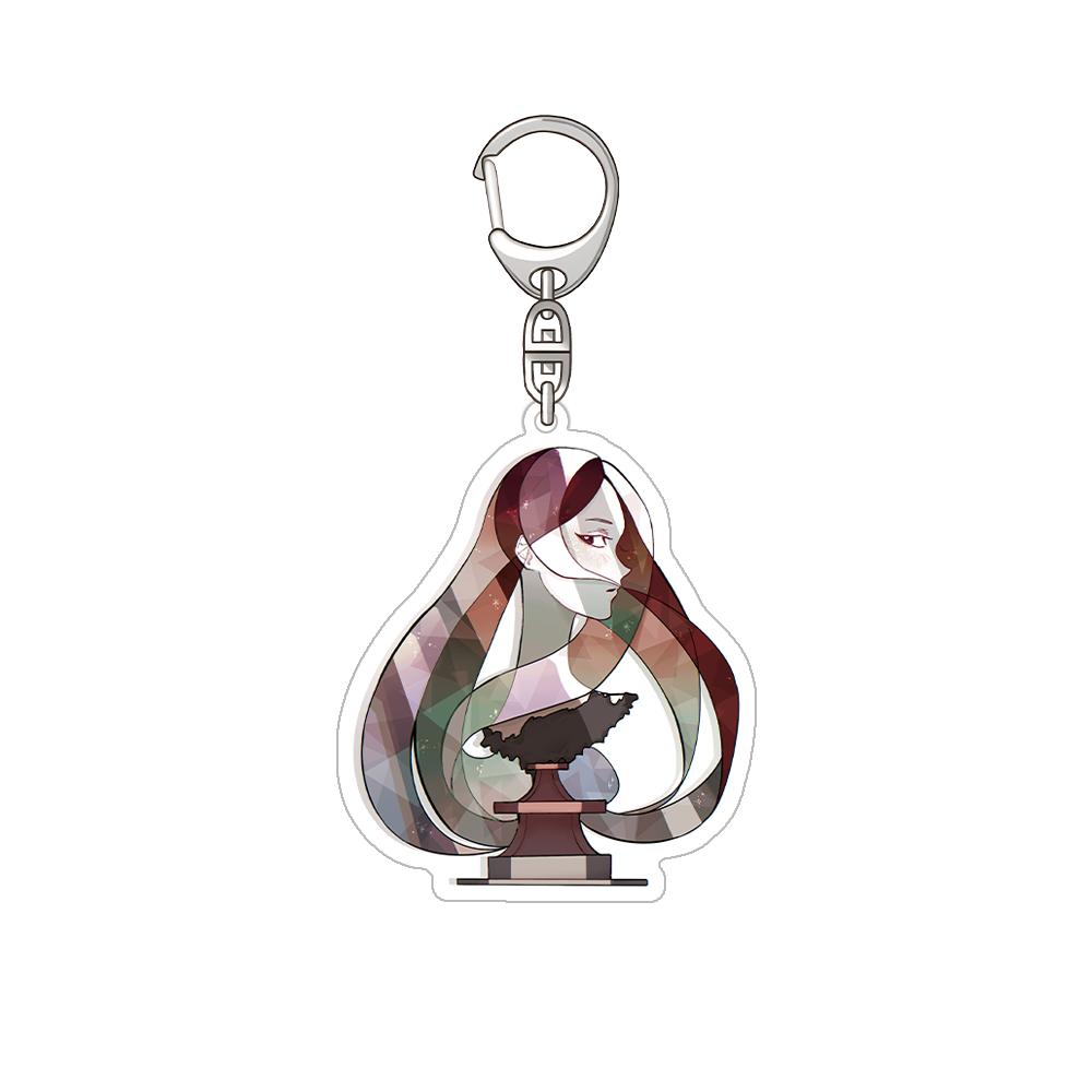 Land of the Lustrous Phosphophyllite rutile amethyst Obsidian Yellow diamond Ghost quartz Acrylic Keychain Bag pendant Fans Gift